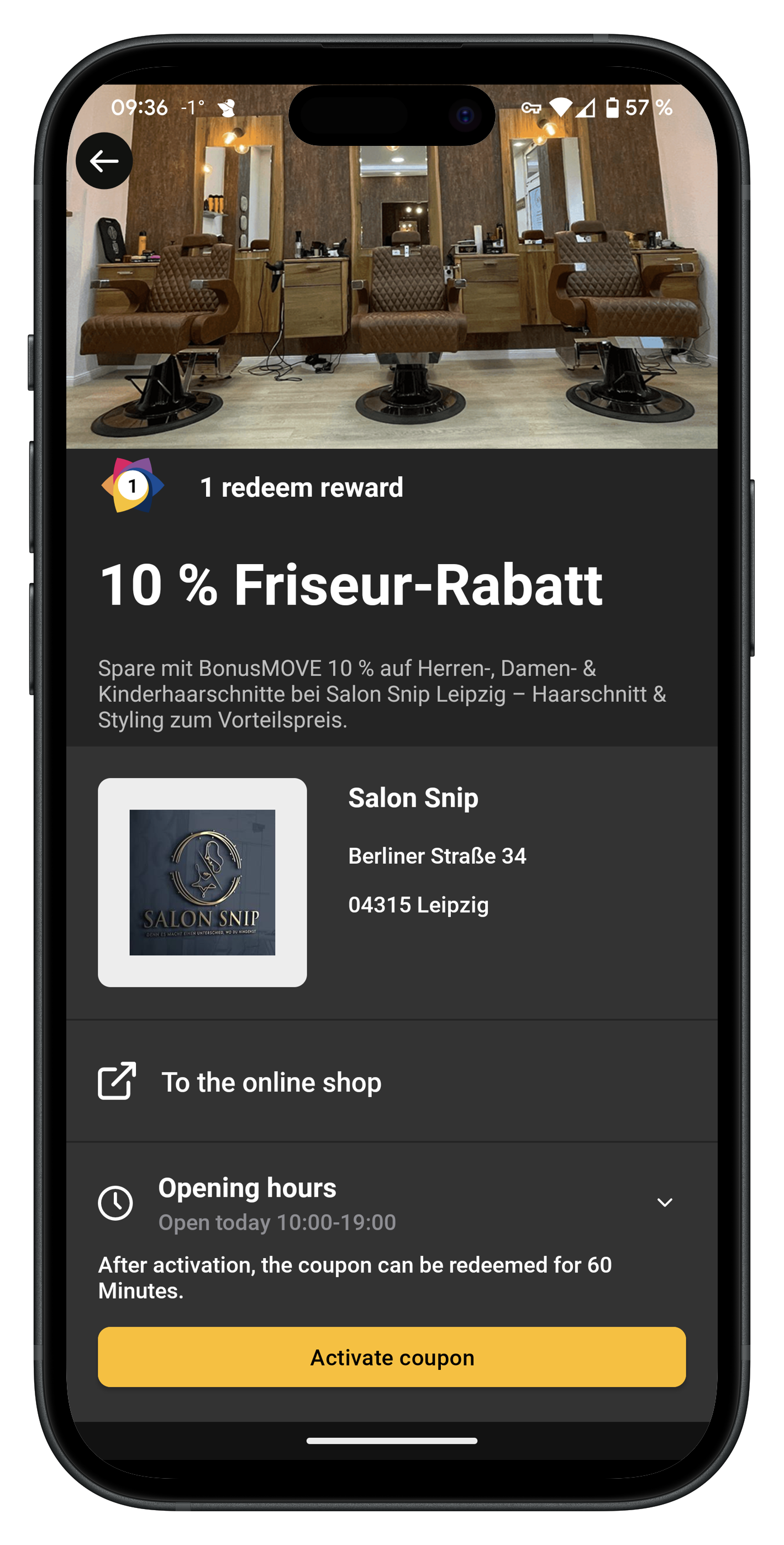 Screenshot der LVB App LeipzigMOVE